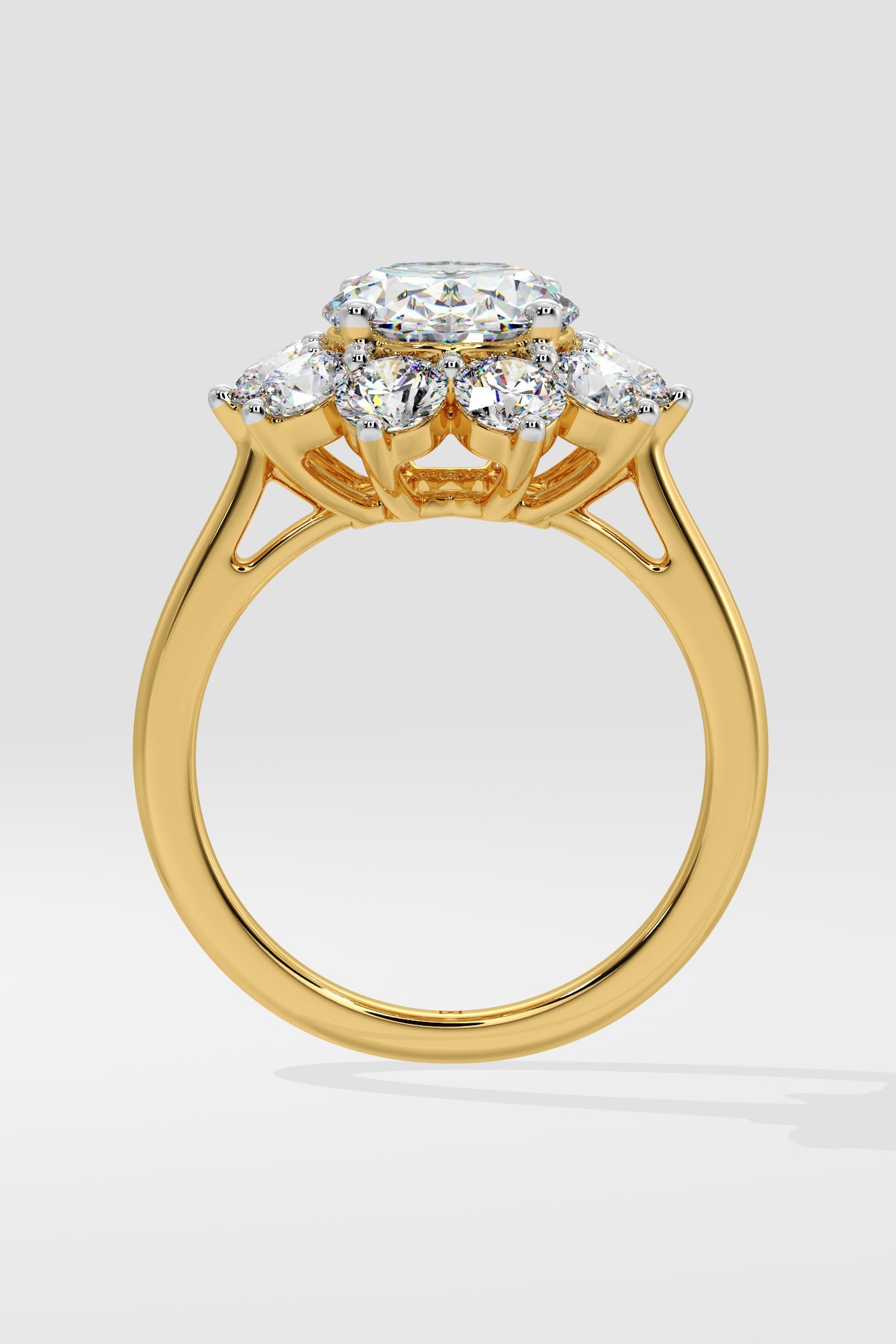 3 ct Sunburst Oval Ring - House Of Quadri