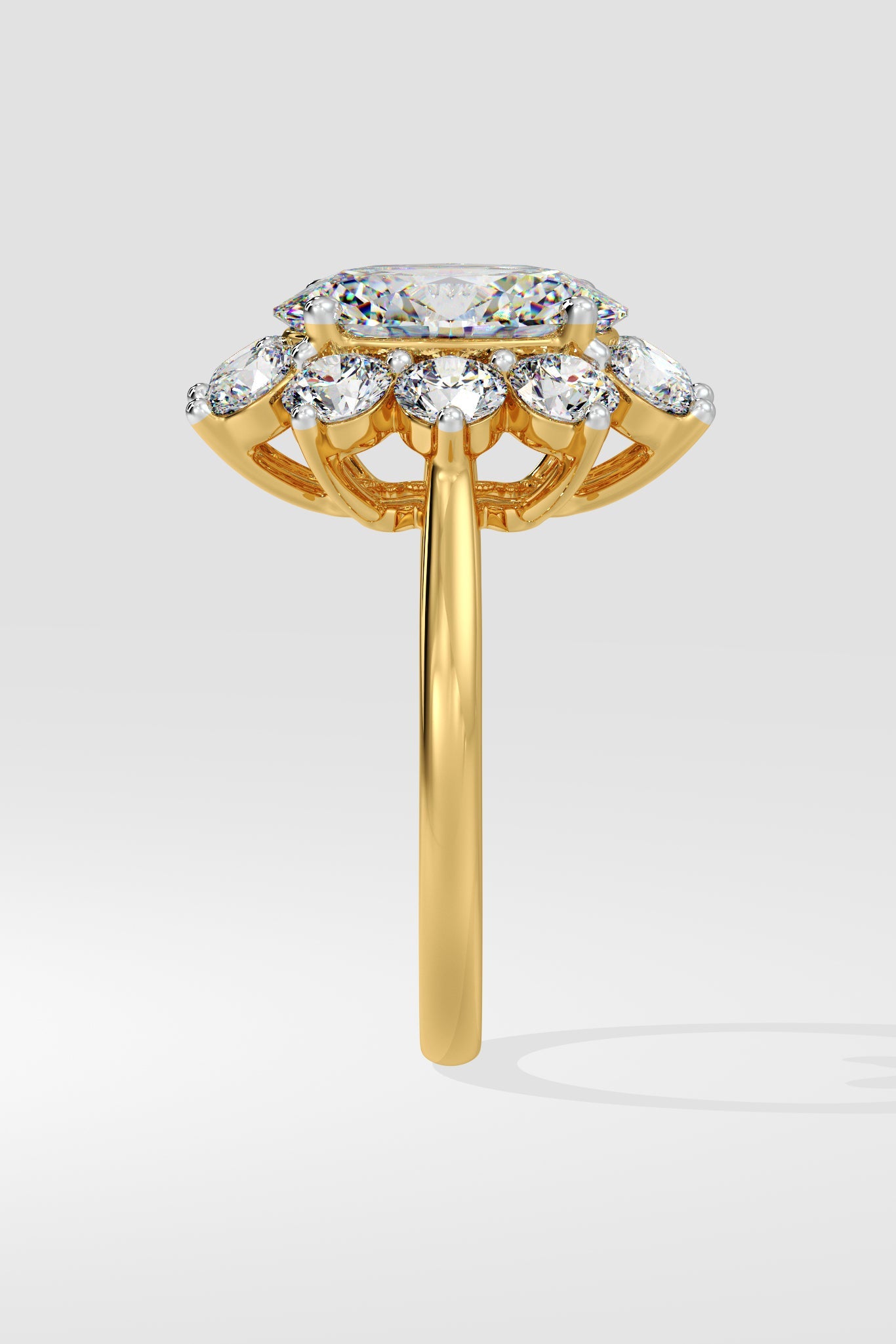 3 ct Sunburst Oval Ring - House Of Quadri