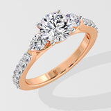 2 Ct Trinity Solitaire Diamond Ring