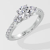 2 Ct Trinity Solitaire Diamond Ring