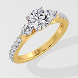 2 Ct Trinity Solitaire Diamond Ring