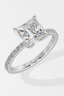 3 ct Princess Solitaire Ring - House of Quadri