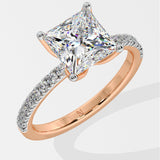 3 ct Princess Solitaire Ring - House Of Quadri