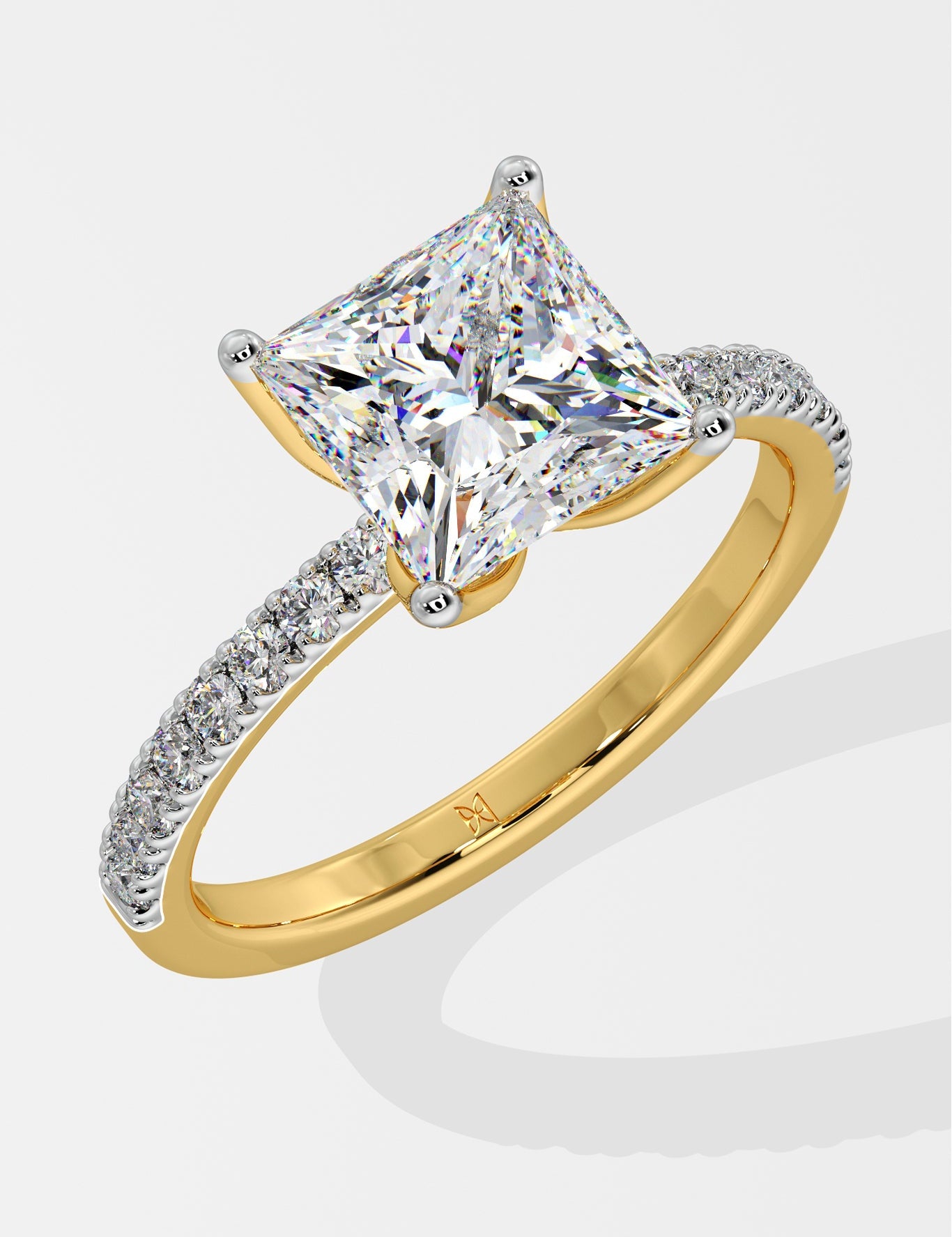 3 ct Princess Solitaire Ring - House Of Quadri