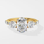 1.5 ct Three Stone Oval Ring - House Of Quadri
