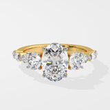 1.5 ct Three Stone Oval Ring - House Of Quadri