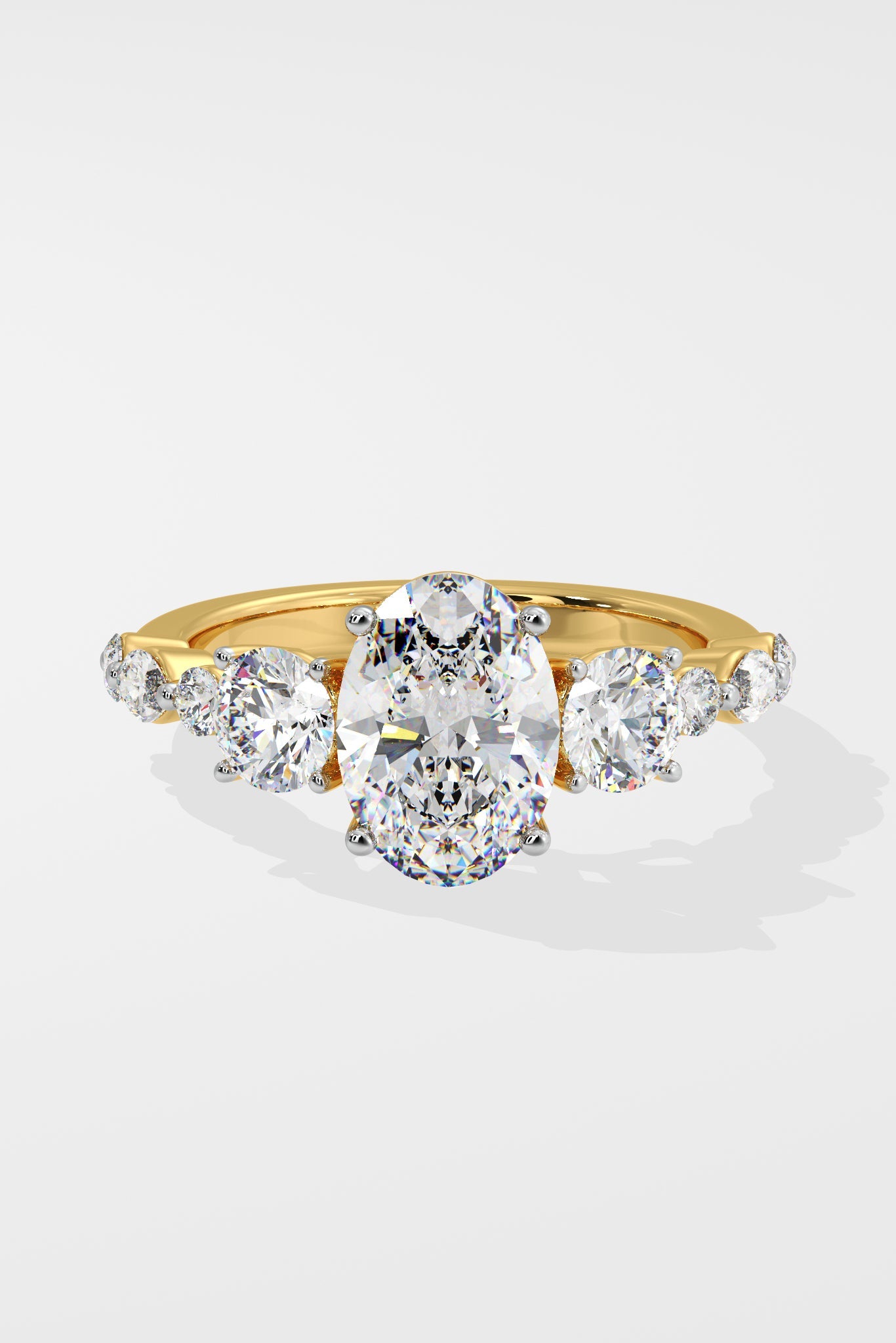 1.5 ct Three Stone Oval Ring - House Of Quadri