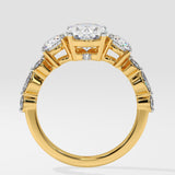 1.5 ct Three Stone Oval Ring - House Of Quadri