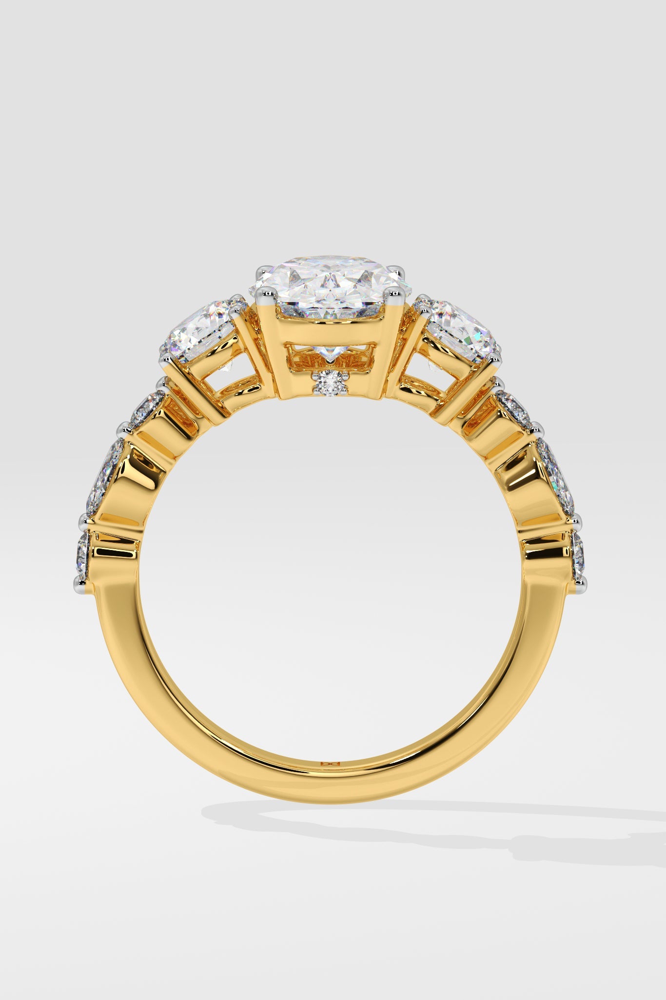 1.5 ct Three Stone Oval Ring - House Of Quadri