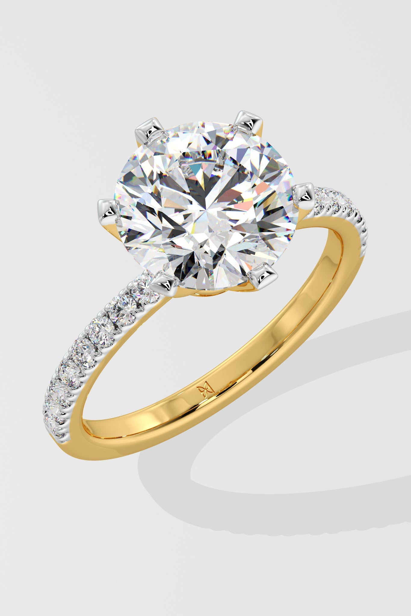 3 ct Solitaire Crown Ring - House Of Quadri