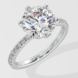 3 ct Solitaire Crown Ring - House Of Quadri