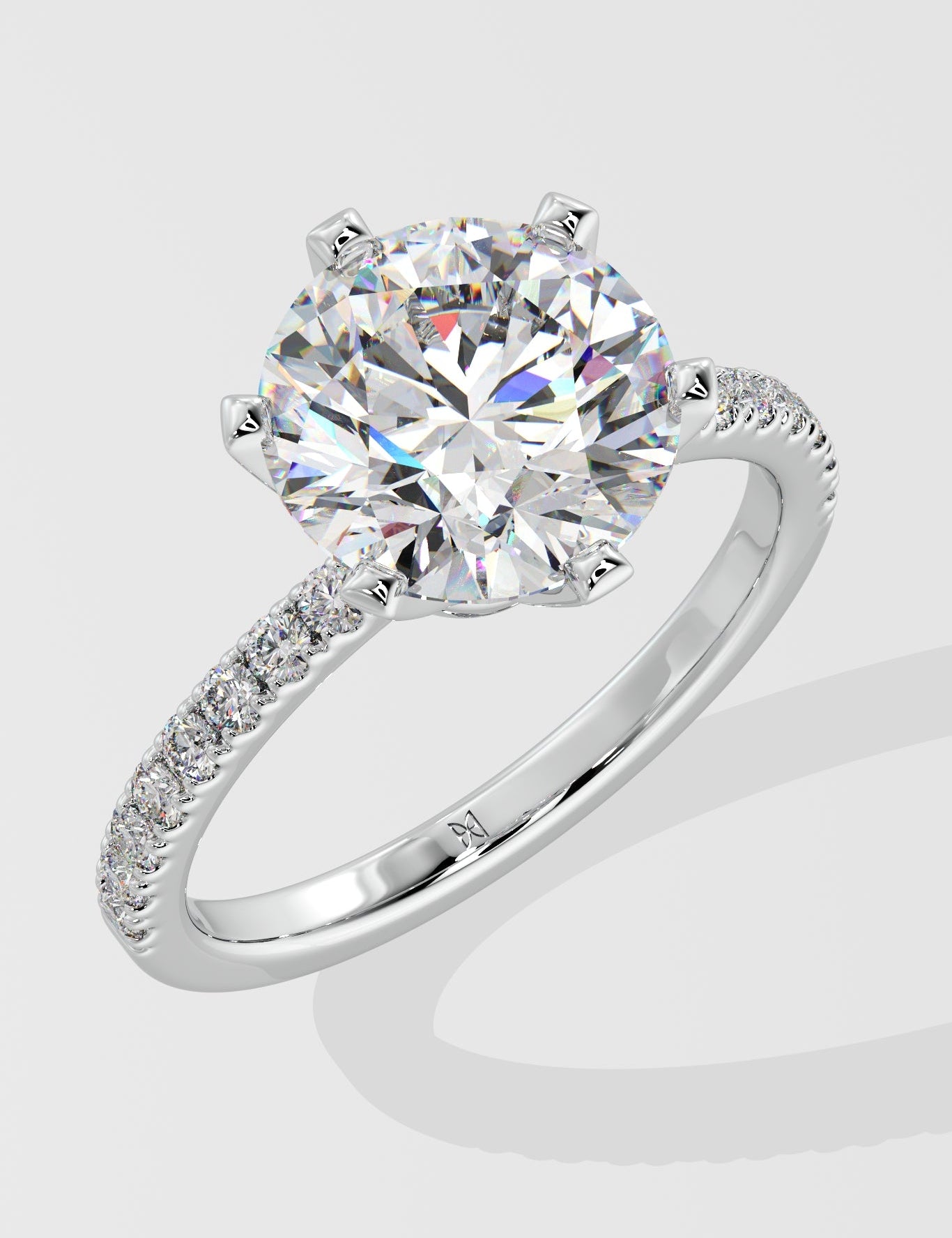 3 ct Solitaire Crown Ring - House Of Quadri