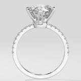 3 ct Solitaire Crown Ring