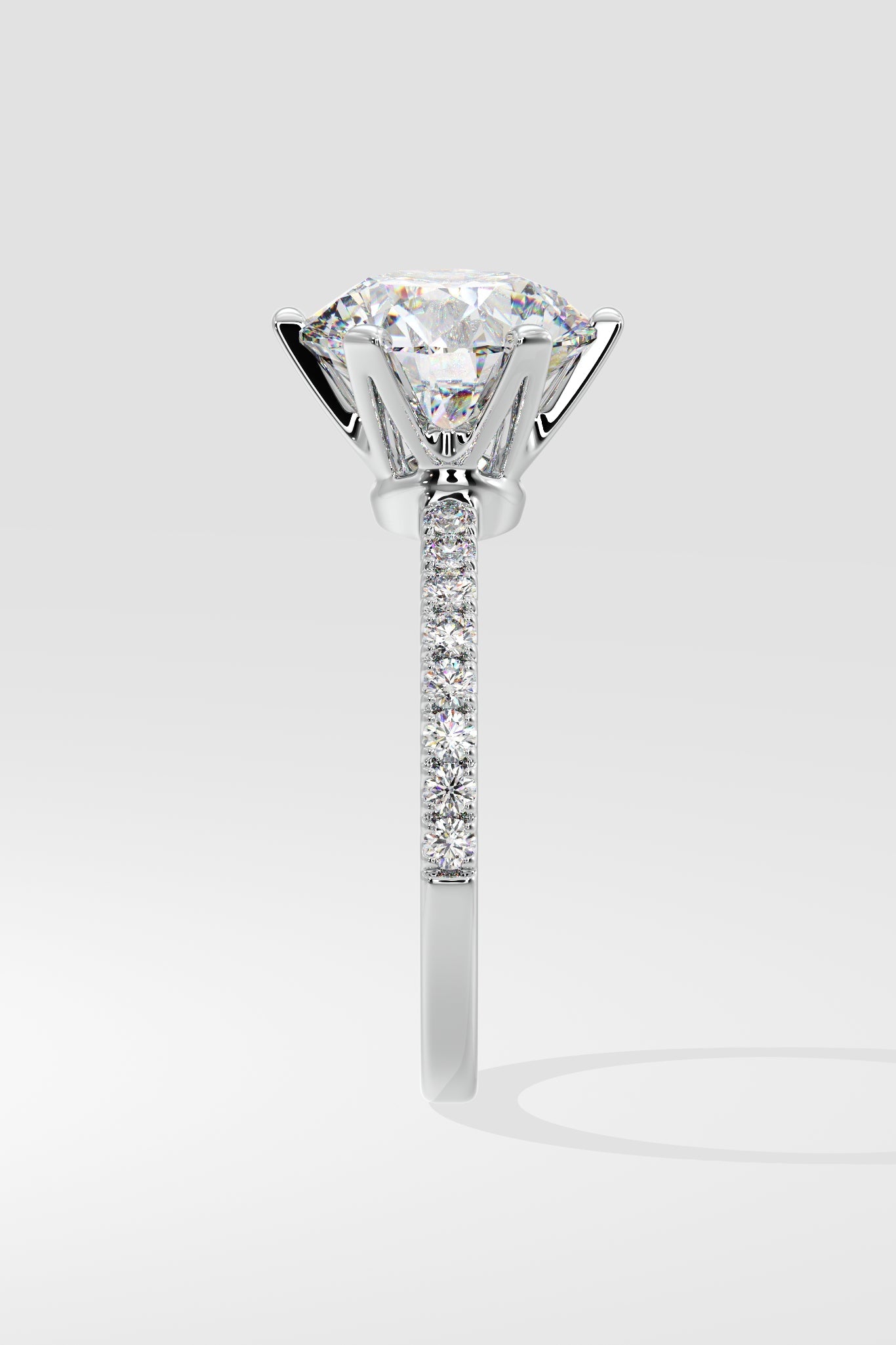 3 ct Solitaire Crown Ring - House Of Quadri