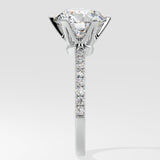 3 ct Solitaire Crown Ring