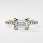 2 ct East-West Emerald Ring - House Of Quadri