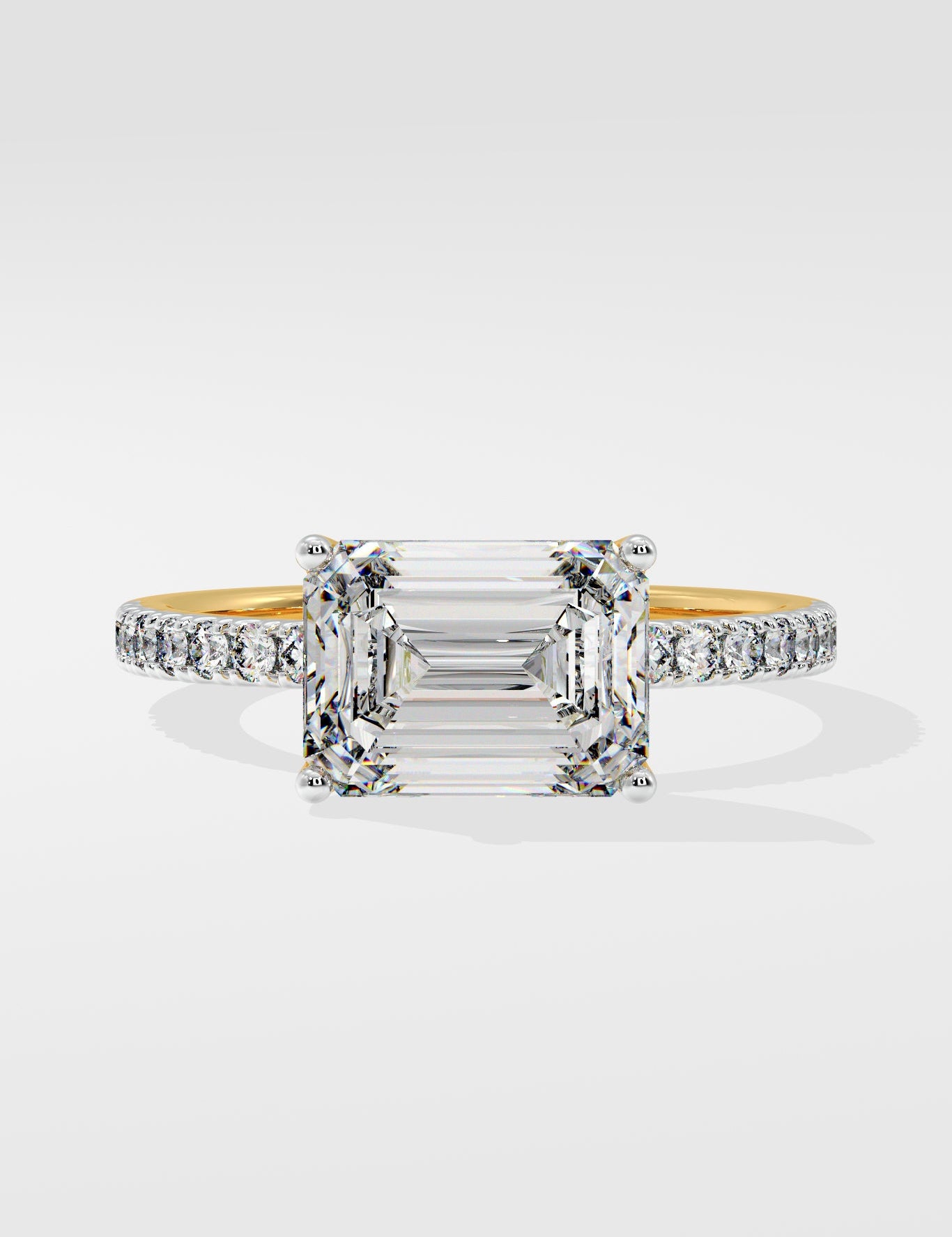 2 ct East-West Emerald Ring - House Of Quadri