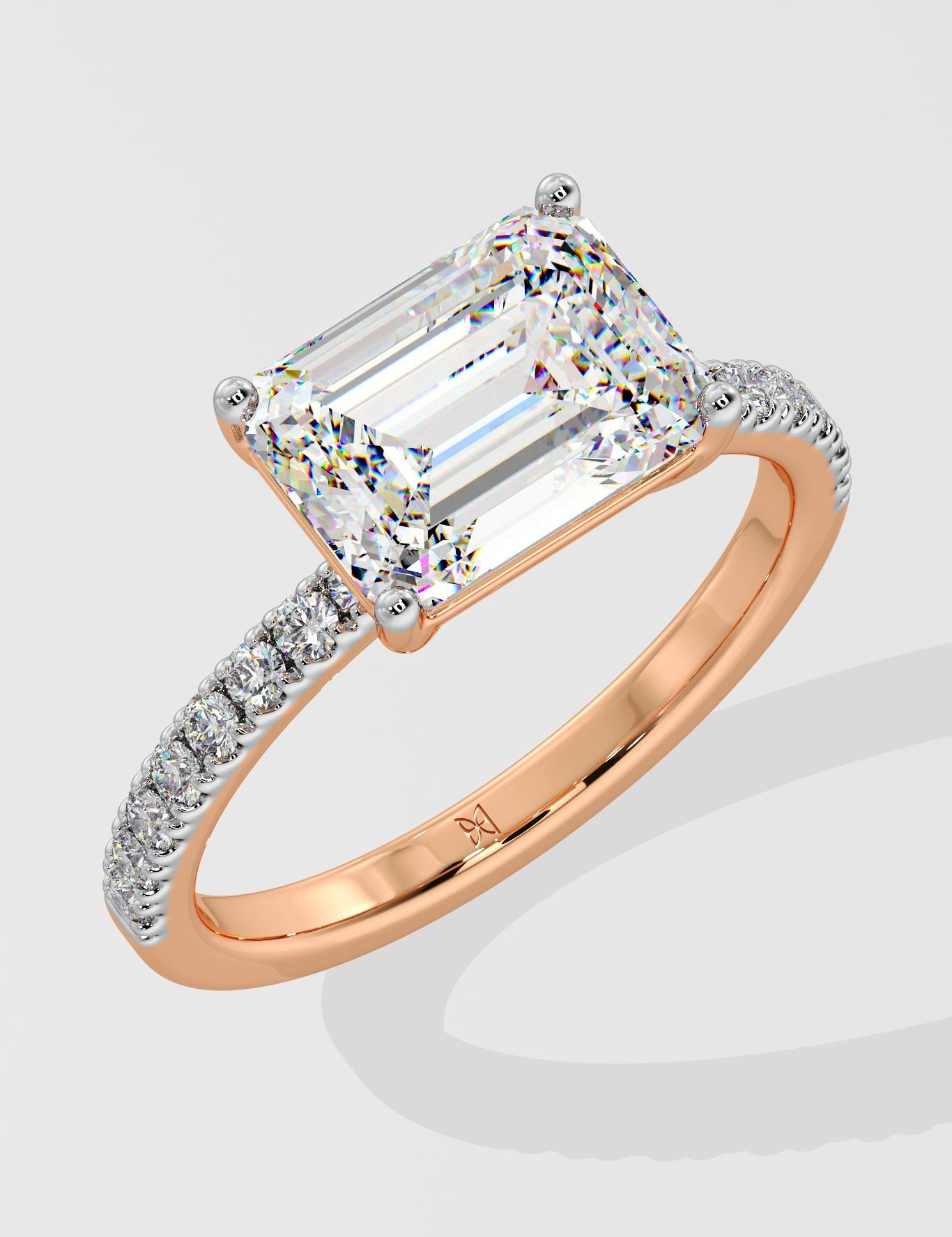 2 ct East-West Emerald Ring - House Of Quadri