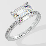 2 ct East-West Emerald Ring - House Of Quadri