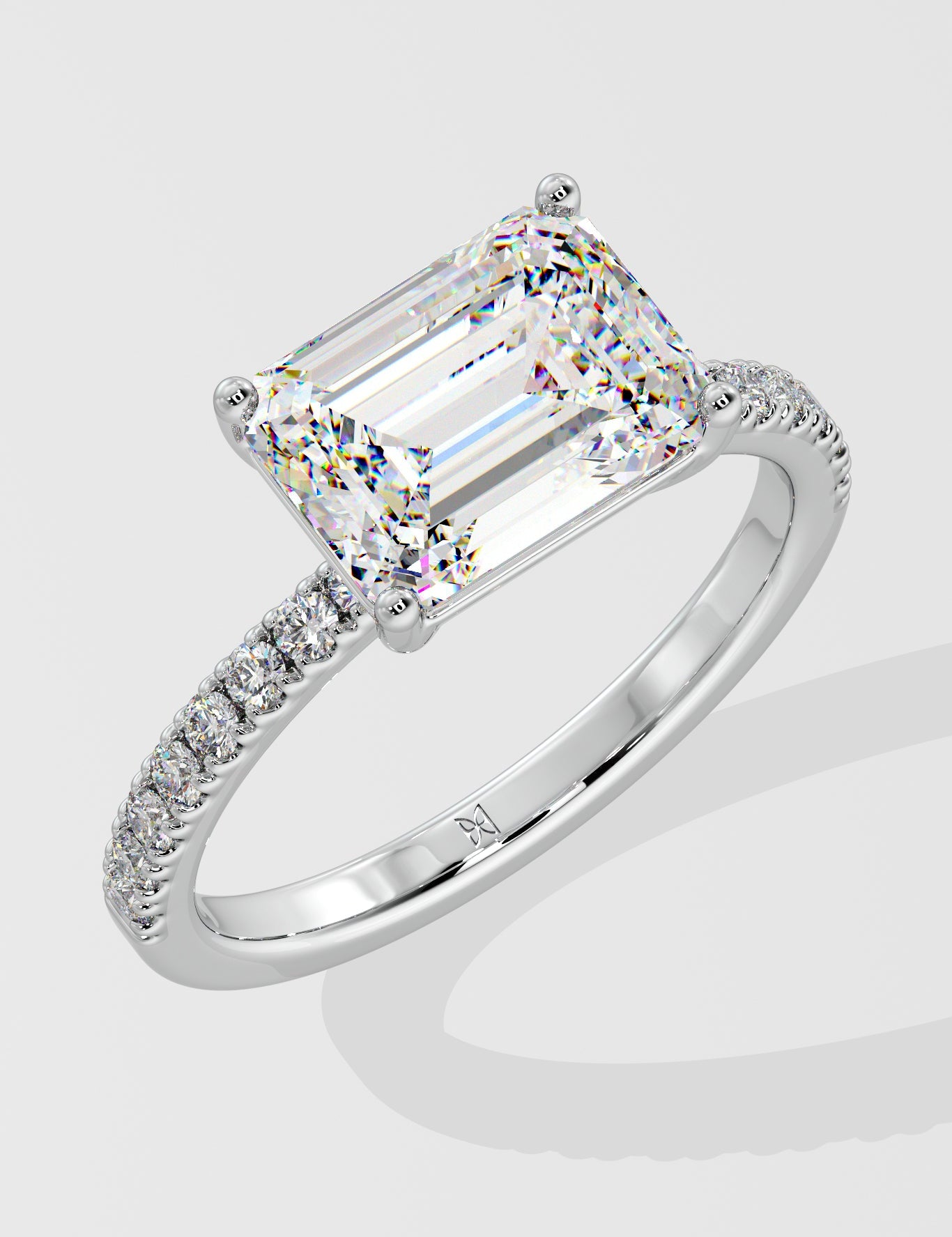 2 ct East-West Emerald Ring - House Of Quadri