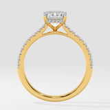 2 ct Emerald Solitaire Diamond Ring