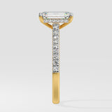 2 ct Emerald Solitaire Diamond Ring