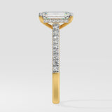 2 ct Emerald Solitaire Diamond Ring
