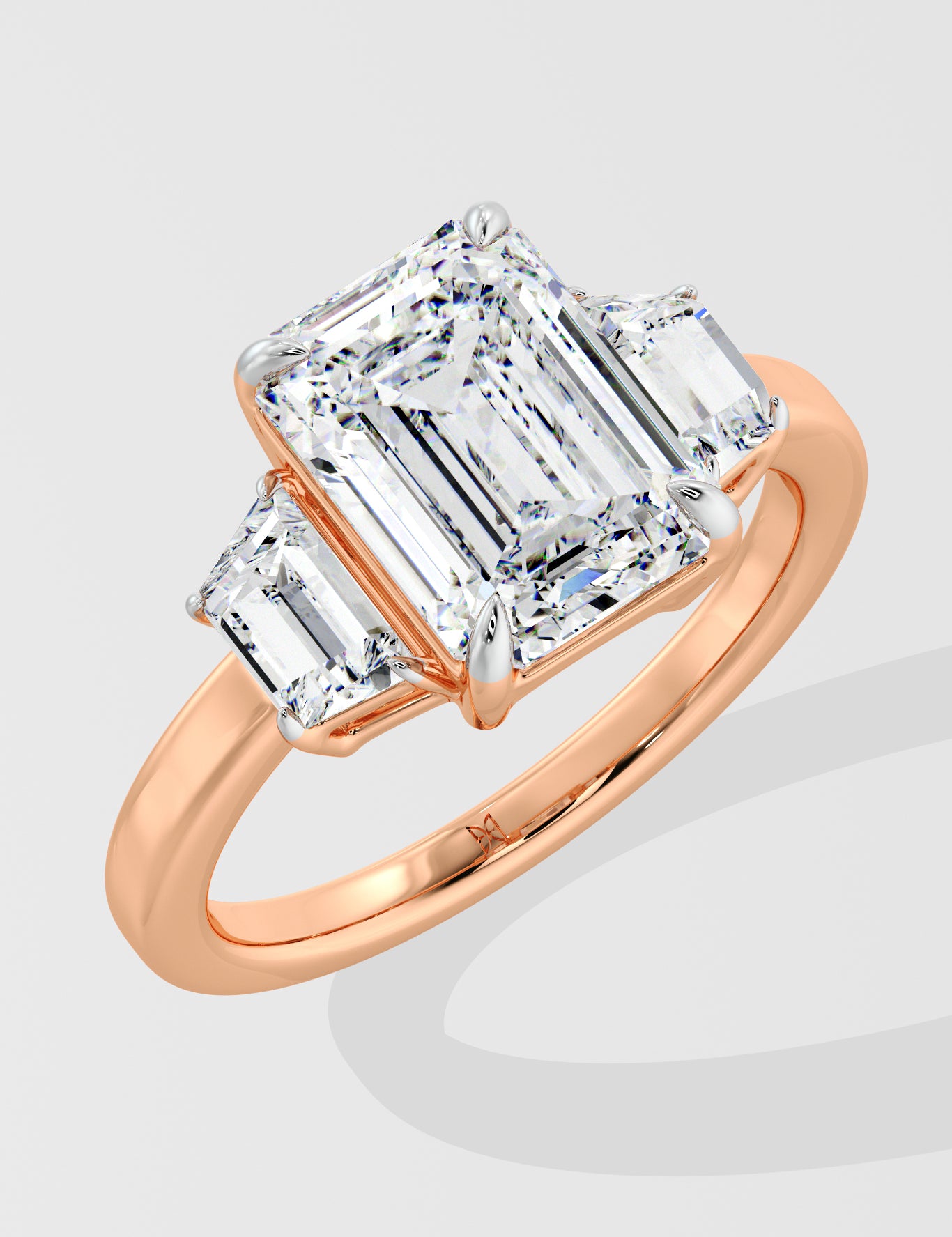 4 Ct Emerald Trapezoid Ring