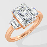 4 Ct Emerald Trapezoid Ring
