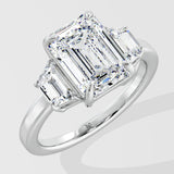 4 Ct Emerald Trapezoid Ring