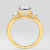 4 Ct Emerald Trapezoid Ring