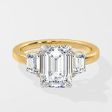 4 Ct Emerald Trapezoid Ring