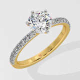 1.5 ct Crown Solitaire Diamond Ring