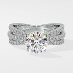 1.5 ct Triple Crossover Solitaire Ring - House Of Quadri