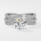 1.5 ct Triple Crossover Solitaire Ring - House Of Quadri