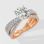 1.5 ct Triple Crossover Solitaire Ring - House Of Quadri