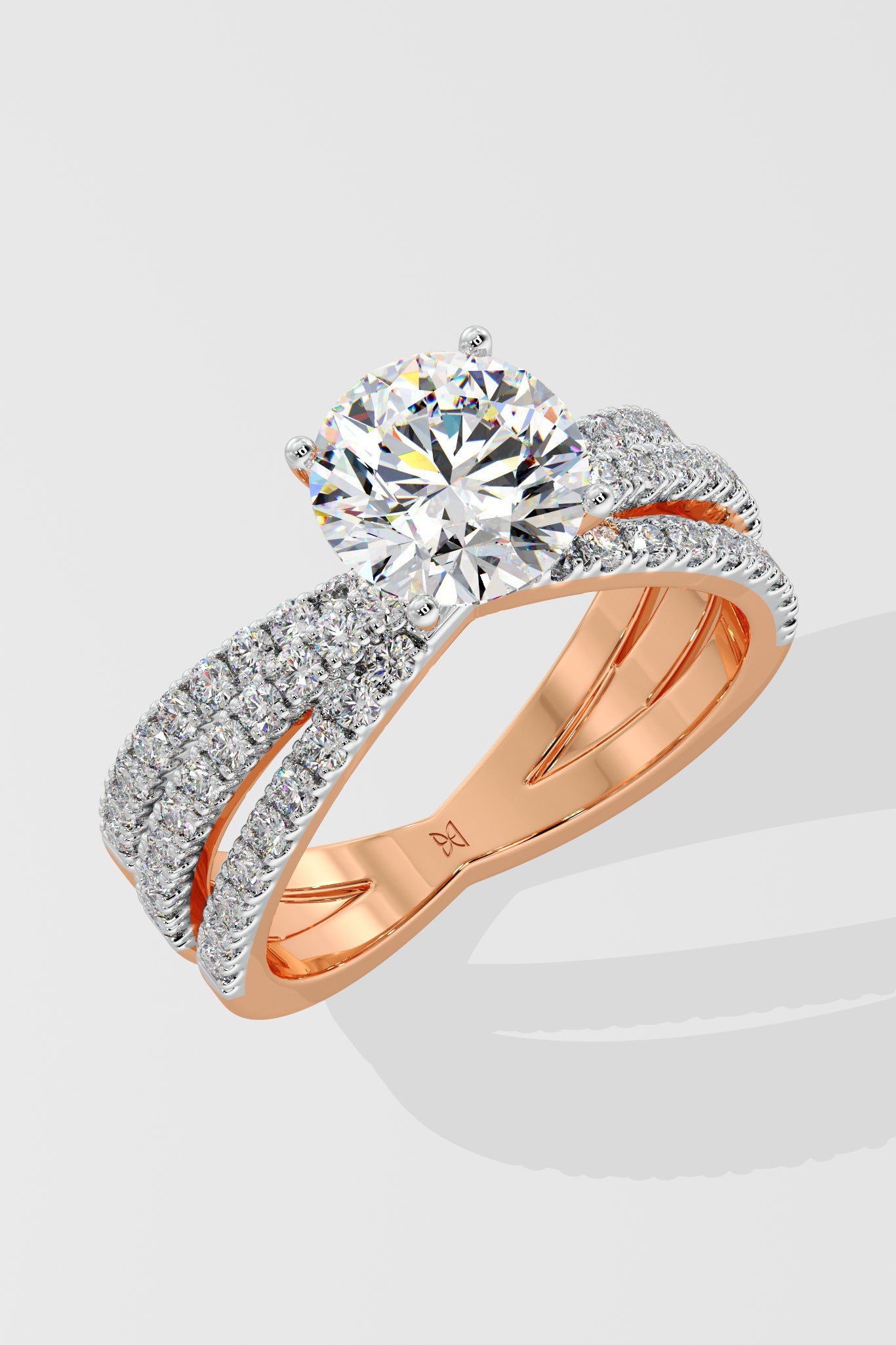 1.5 ct Triple Crossover Solitaire Ring - House Of Quadri