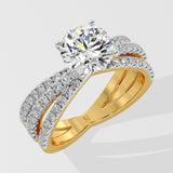 1.5 ct Triple Crossover Solitaire Ring - House Of Quadri