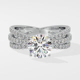 1.5 ct Triple Crossover Solitaire Diamond Ring