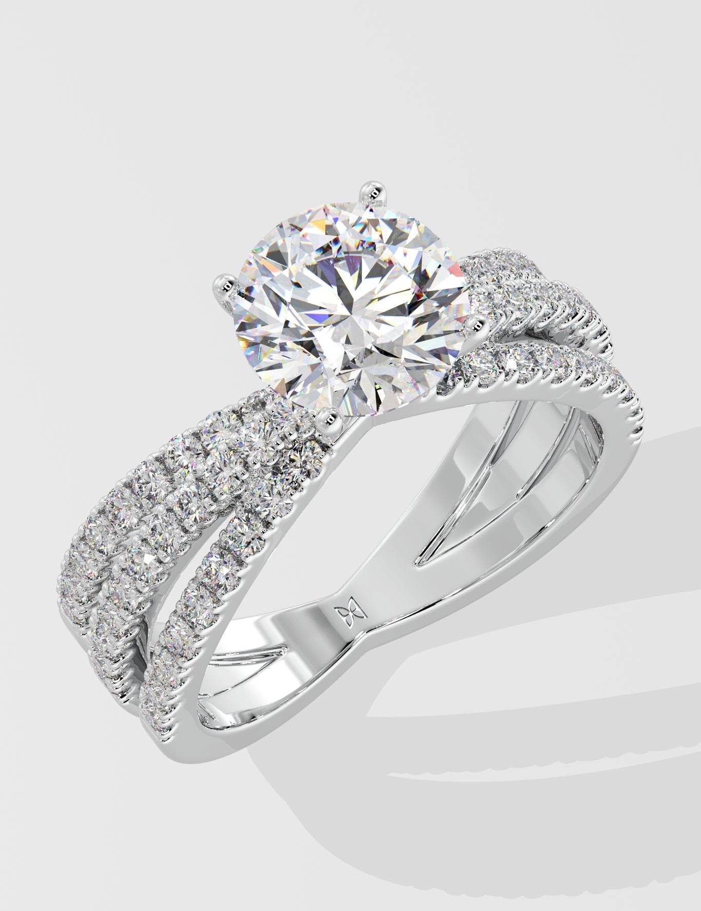 1.5 ct Triple Crossover Solitaire Ring - House Of Quadri