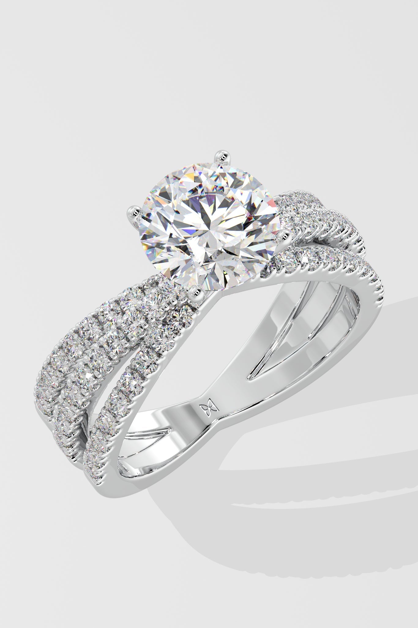 1.5 ct Triple Crossover Solitaire Ring - House Of Quadri