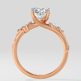 2 ct Lunette Diamond Ring