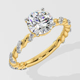 1 ct Vine Solitaire Diamond Ring
