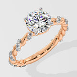 1 ct Vine Solitaire Diamond Ring