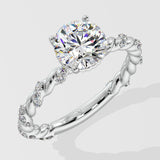 1 ct Vine Solitaire Diamond Ring