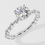 1 ct Vine Solitaire Diamond Ring