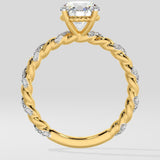 1 ct Vine Solitaire Diamond Ring