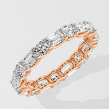 Round & Emerald Eternity Diamond Band