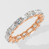 Round & Emerald Eternity Diamond Band