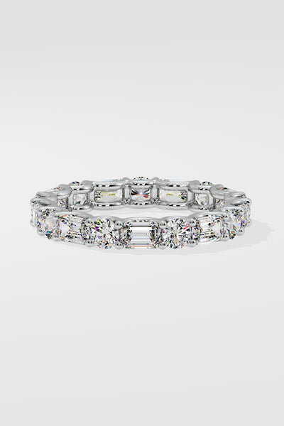 Round & Emerald Eternity Band